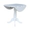 International Concepts Round 42, Round dual drop Leaf Pedestal Table, 35.5  inH, White, 42 W, 42 L, 35.5 in H, Wood, White K08-42DPT-6B - alternate 3